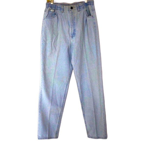 Vintage Lee Original Jeans High Waisted Light Wash Mom Jeans Size 12 - Picture 1 of 13